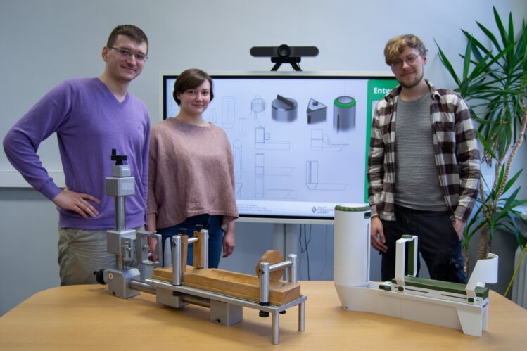 Das Projektteam Weber HFD und der Design-Student Friedrich Hippe